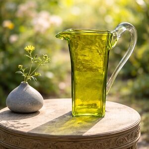 Hand blown glass pitcher!